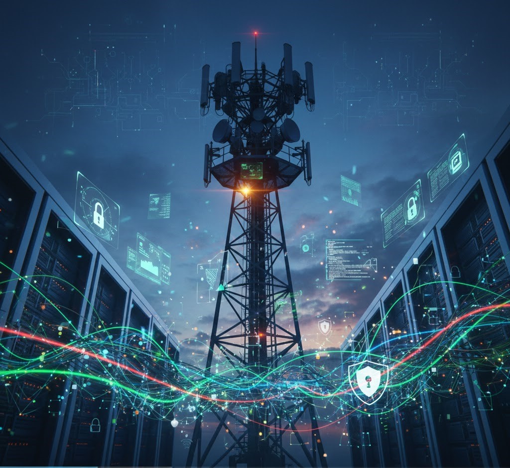 Modern telecommunications network infrastructure and 5G tower technology